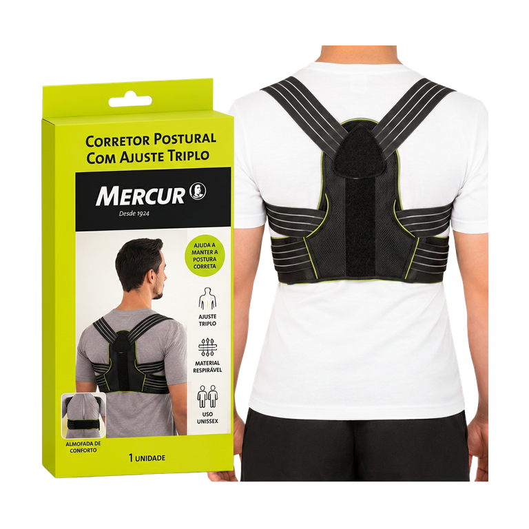 Corretor Postural com Ajuste Triplo – Mercur